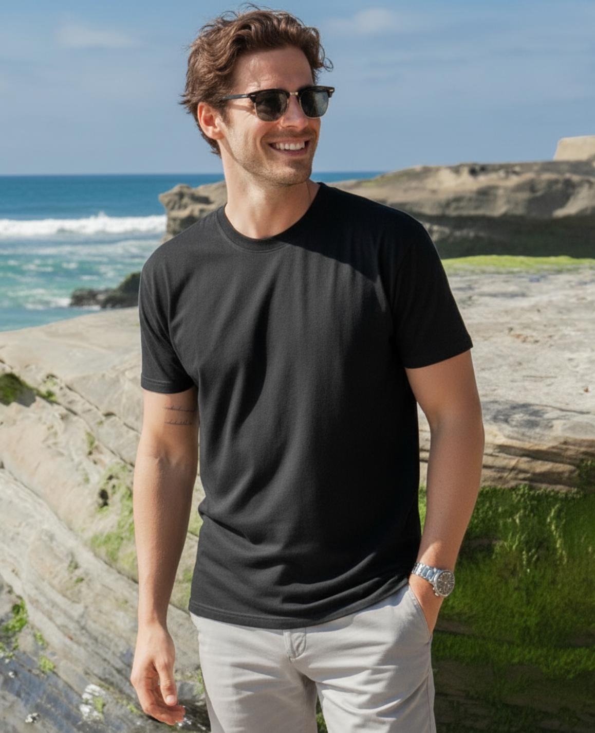 Ultra-Soft Bamboo Tee - Black