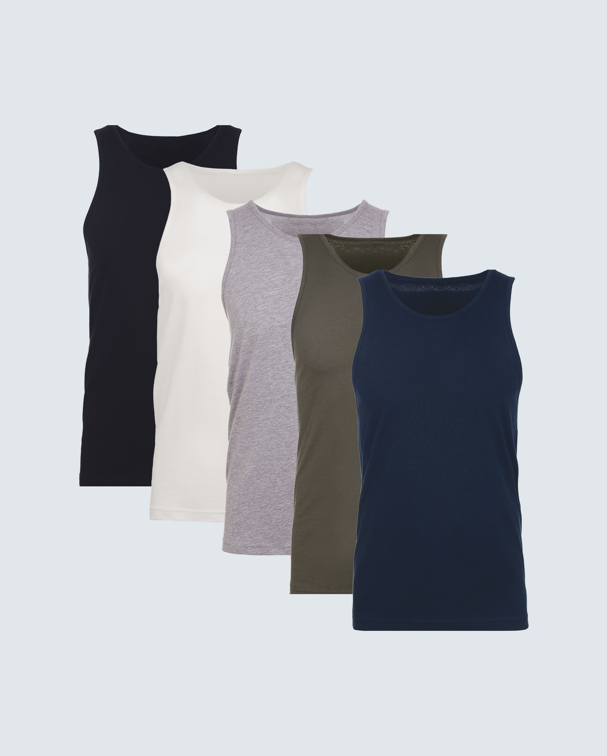 UltraSoft Muscle Tank 5-Pack, 100% Cotton | ComfyThreads