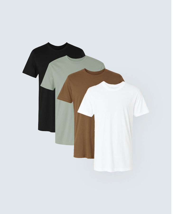 Ultra-Soft Bamboo Tee - 4 Pack - ComfyThreads