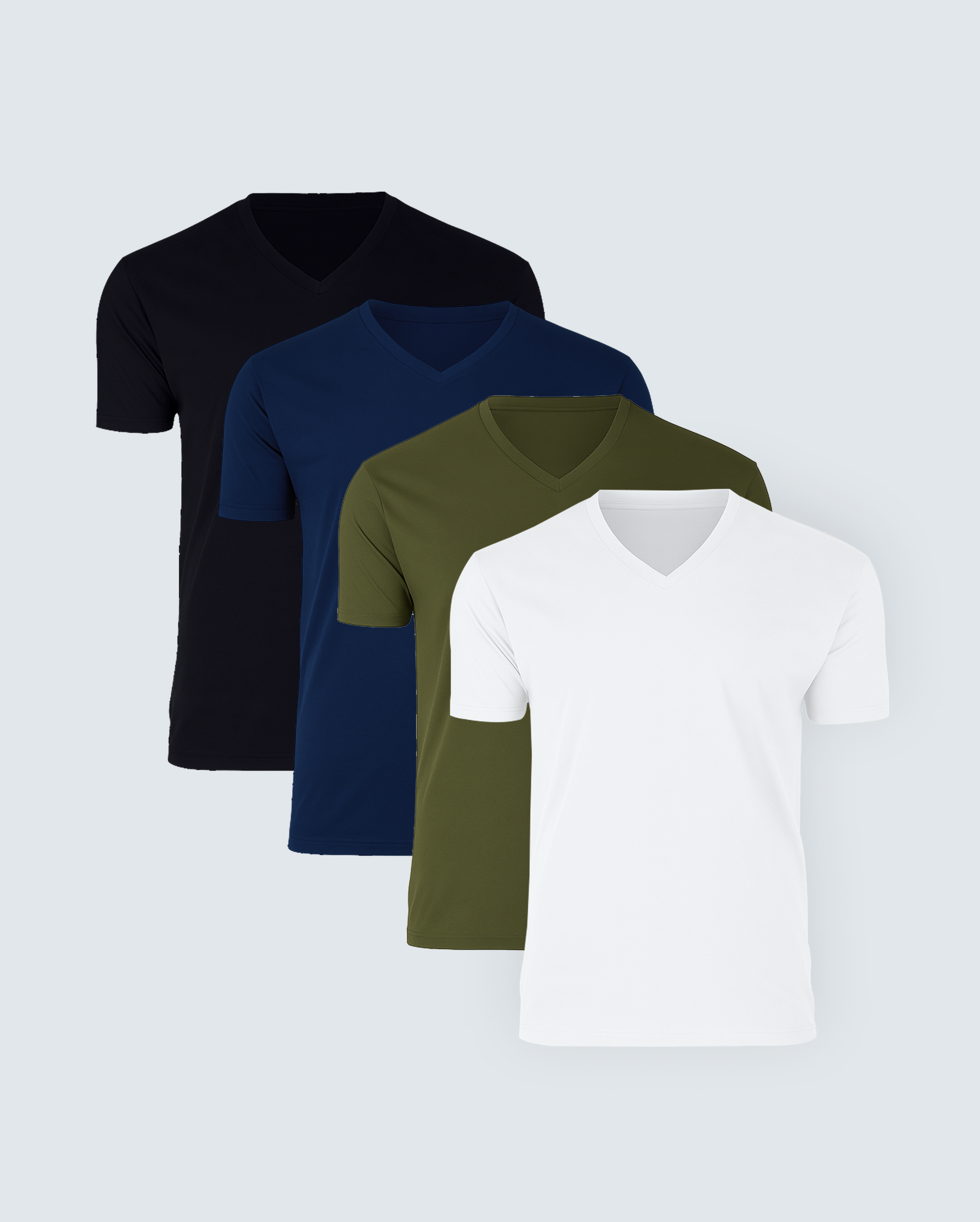 Daily Fit Classic V-Neck Tee 4-Pack