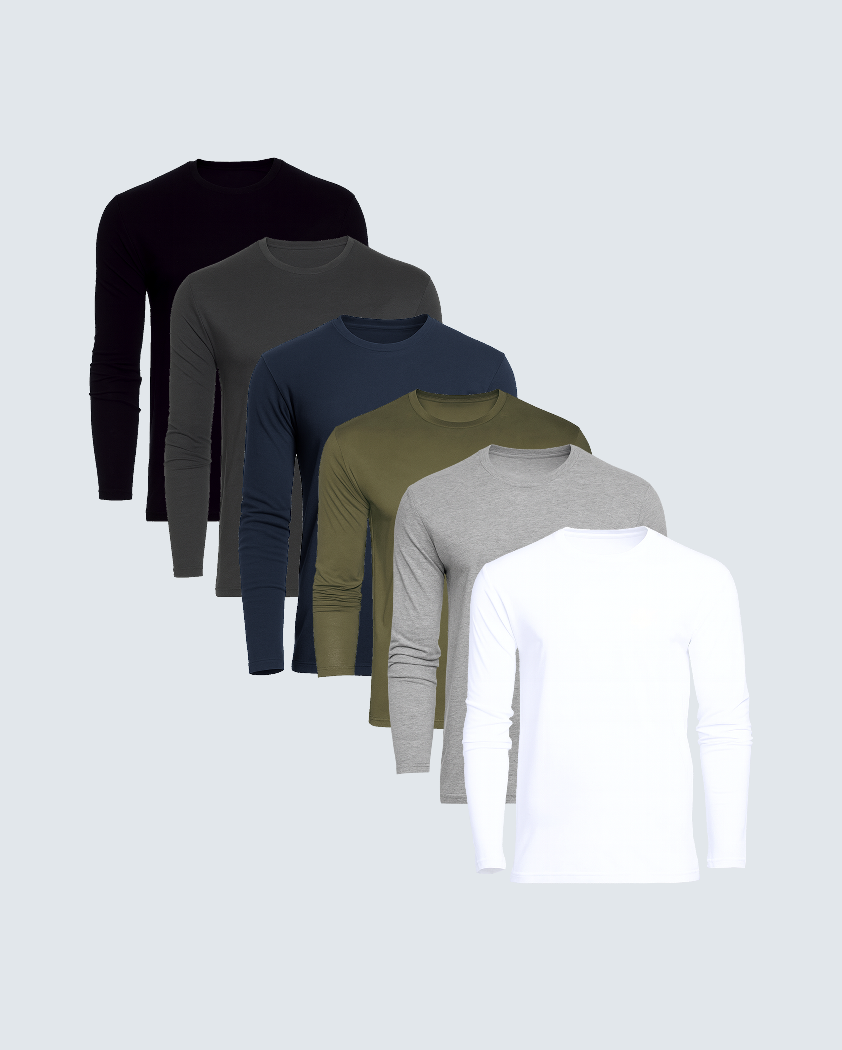 Comfy Thread Classic Crew Long Sleeve T-Shirt 6-Pack | ComfyThreads