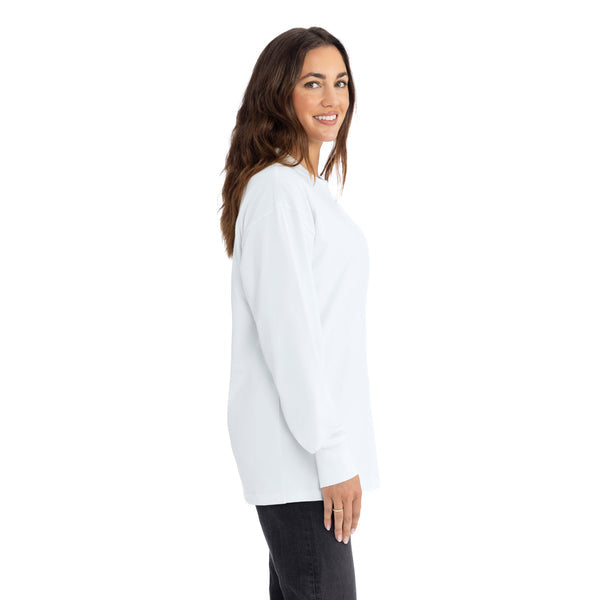 Heavyweight Cotton Long Sleeve T-Shirt - White - The American Threads